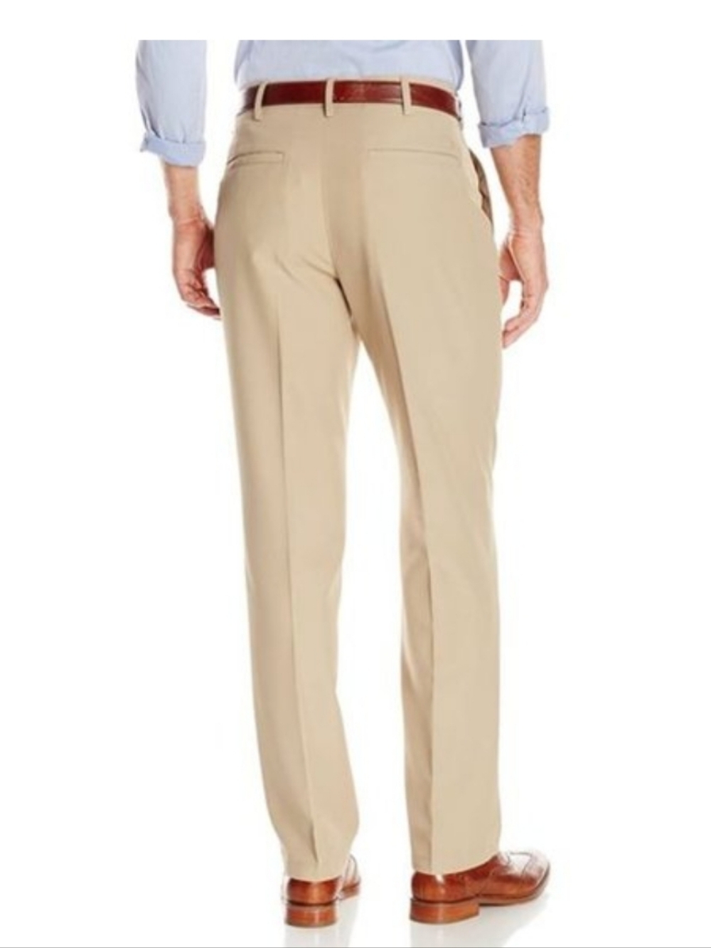 Haggar Men's Performance Straight-Fit Tan Dress Pant, Men's Sz 34